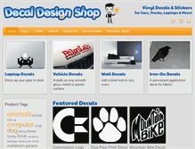 Tablet Screenshot of decaldesignshop.com